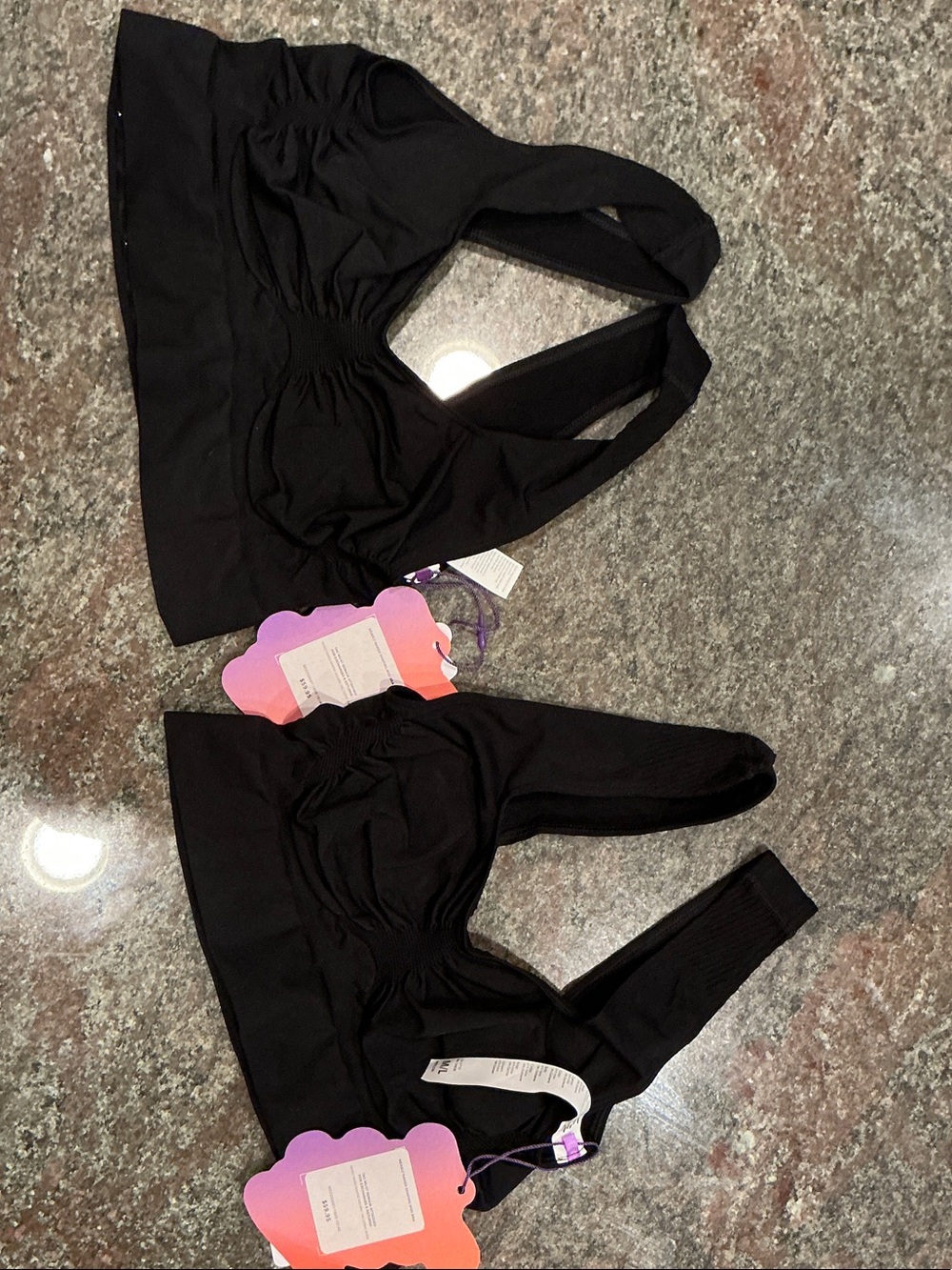 Fabletics Black Racerback Sports Bras - Pair